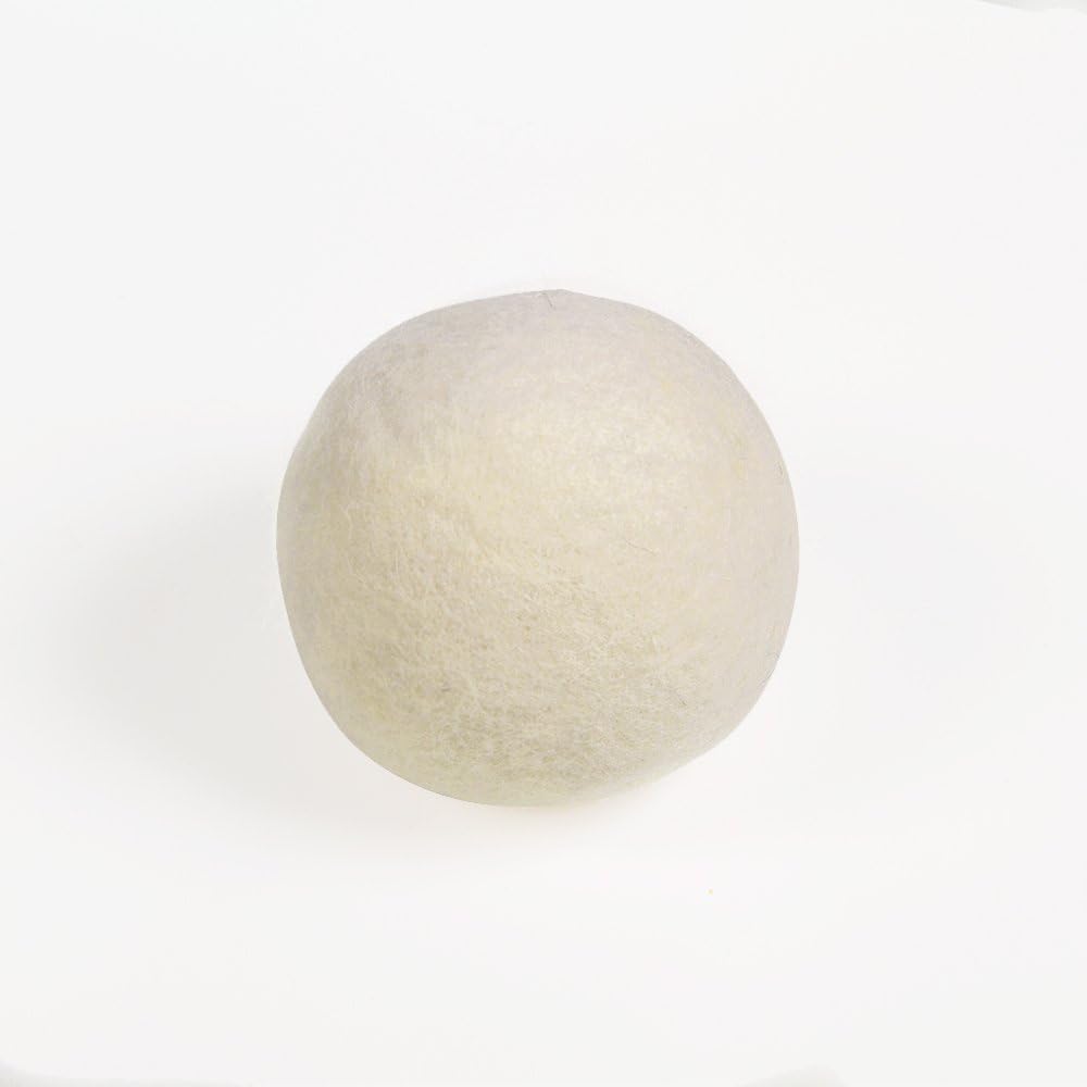 6-Pack Kevenz XL Premium Australian Wool Dryer Balls,Reusable Organic Natural Fabric Softener and Static Reducer Ball (White,6-Pack)