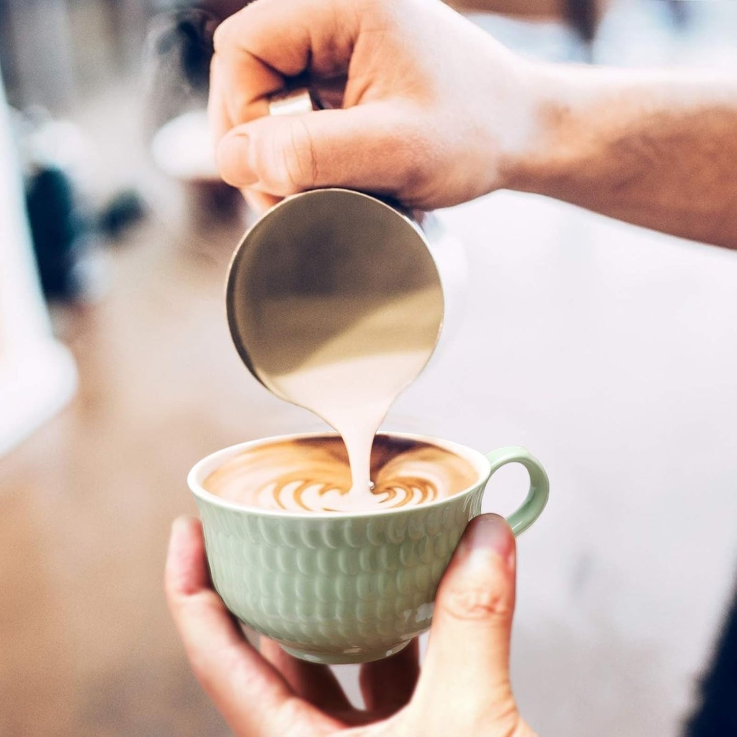 amhomel Coffee Cups and Saucers Set of 6, Porcelain Espresso Cups, 4 Oz Cappuccino Cups with Saucers for Specialty Coffee and Espresso Embossed Design, Cold assorted colors (Copy) (Copy) (Copy)