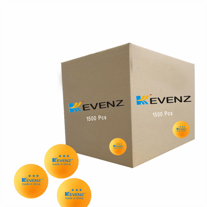 KEVENZ 1500-Pack 3 Star Ping Pong Balls, 40+mm Advanced Table Tennis Ball, Bulk Outdoor Ping Pong Balls, Orange