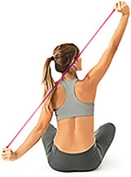 KEVENZ Resistance Loop Exercise Bands, Yoga Pull Bands, Greater Resistance, More Durable, Yoga Loop with Instruction Guide and Carrying Bag, Pink