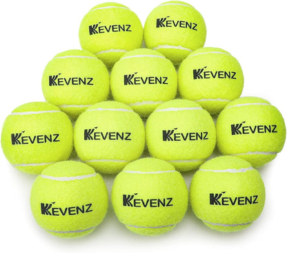 KEVENZ 24-Pack Standard Pressure Training Tennis Balls, Highly Elasticity, More Durable, Good for Beginner Training Ball