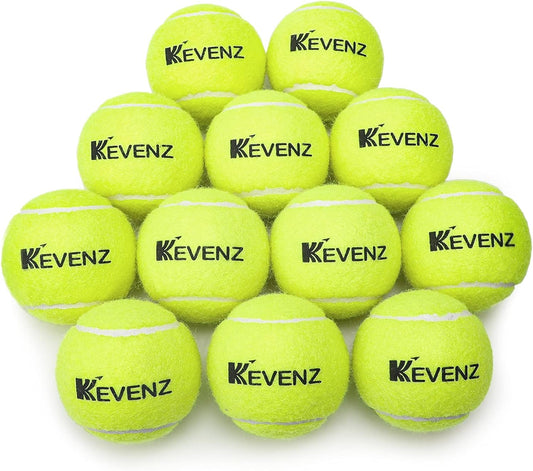 KEVENZ 6-Pack Standard Pressure Training Tennis Balls, Highly Elasticity, More Durable, Good for Beginner Training Ball