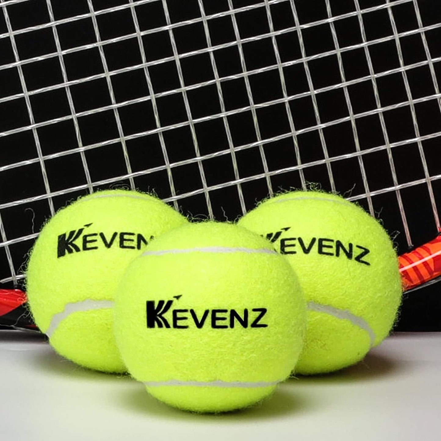 KEVENZ 24-Pack Standard Pressure Training Tennis Balls, Highly Elasticity, More Durable, Good for Beginner Training Ball