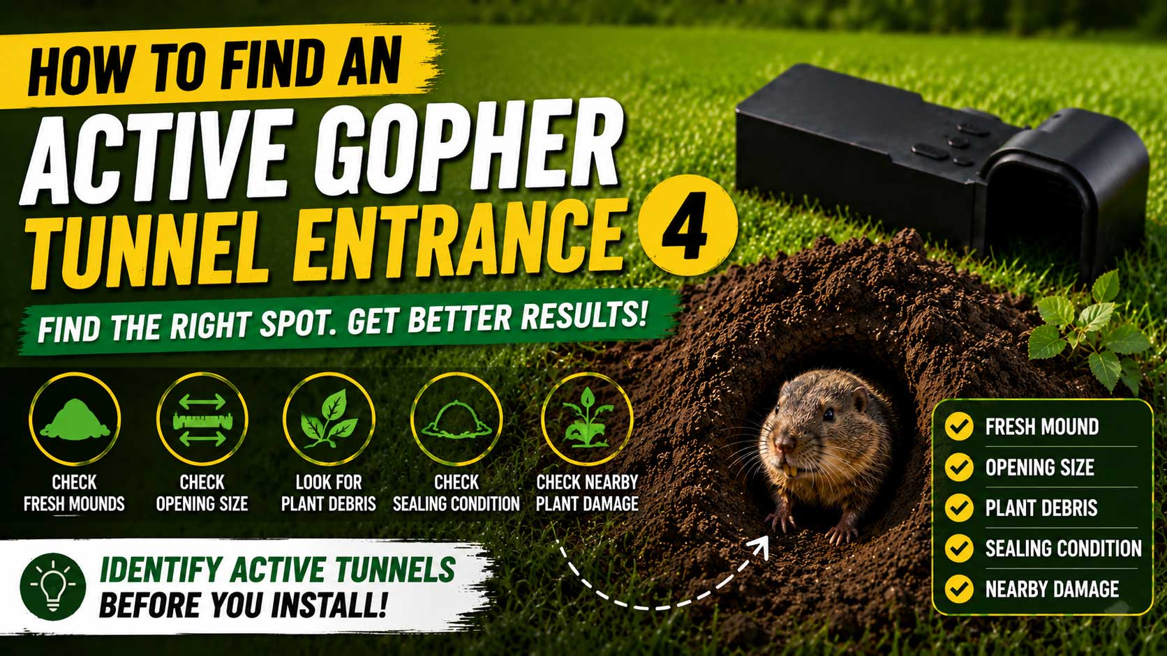 How to Find an Active Gopher Tunnel Entrance_4